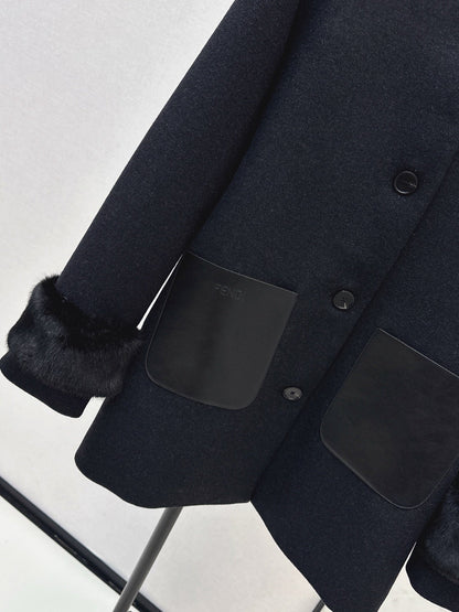 Fend NEW Detachable hooded overcoats