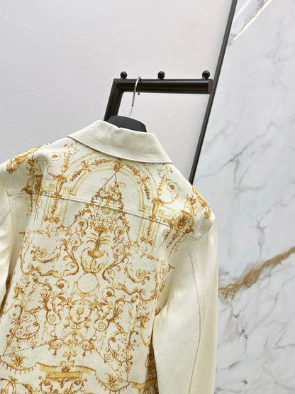 CD NEW printed denim jacket