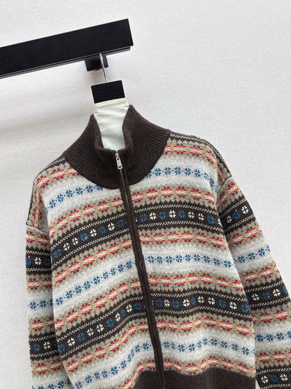 Loro NEW fair Isle knitted cardigan