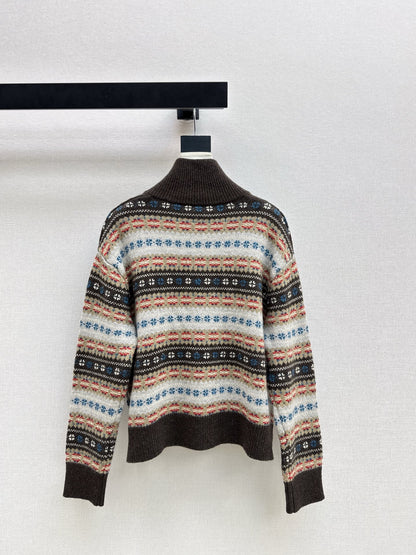 Loro NEW fair Isle knitted cardigan