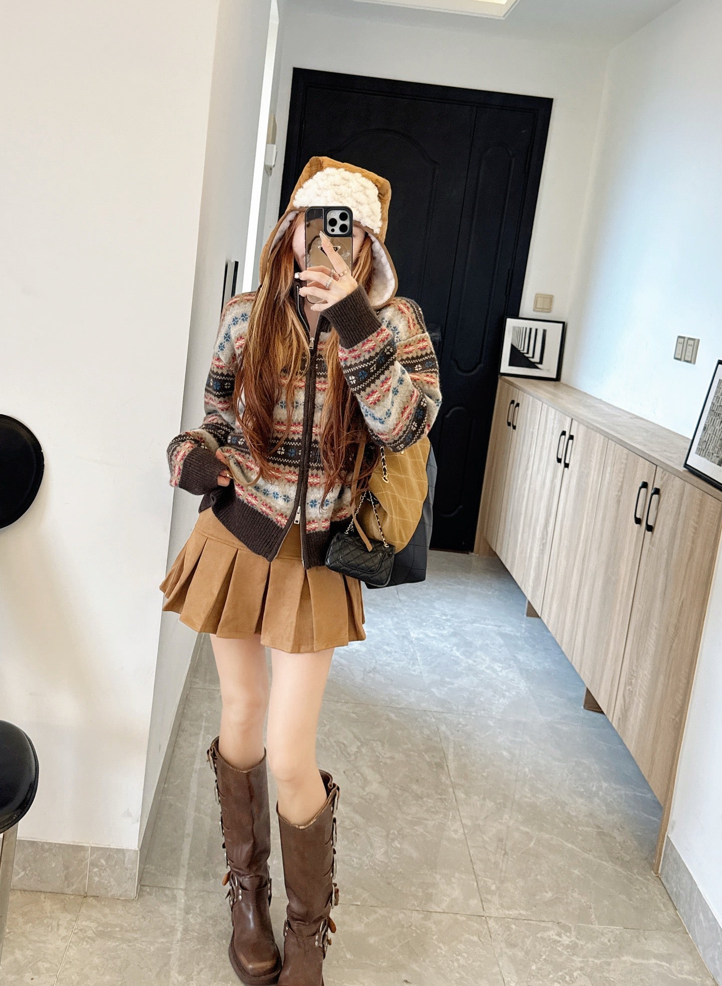 Loro NEW fair Isle knitted cardigan