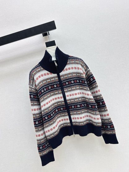 Loro NEW fair Isle knitted cardigan