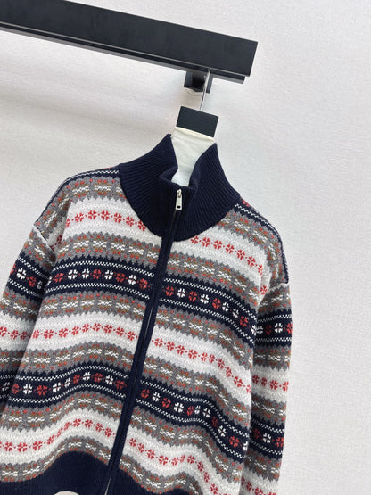 Loro NEW fair Isle knitted cardigan