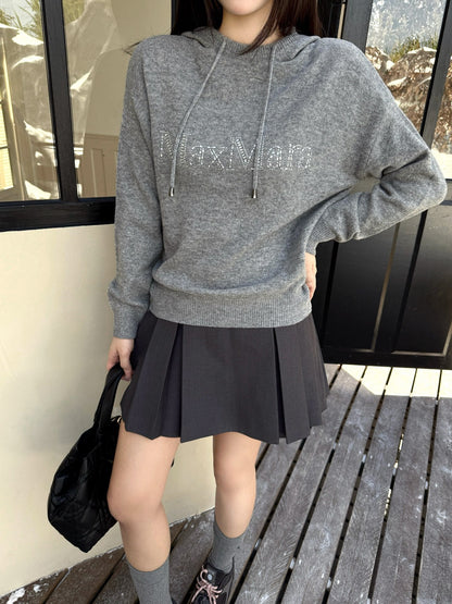 Max NEW rhinestone hooded sweater