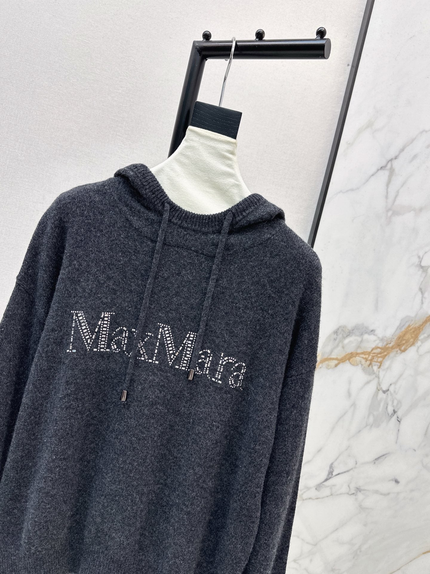 Max NEW rhinestone hooded sweater