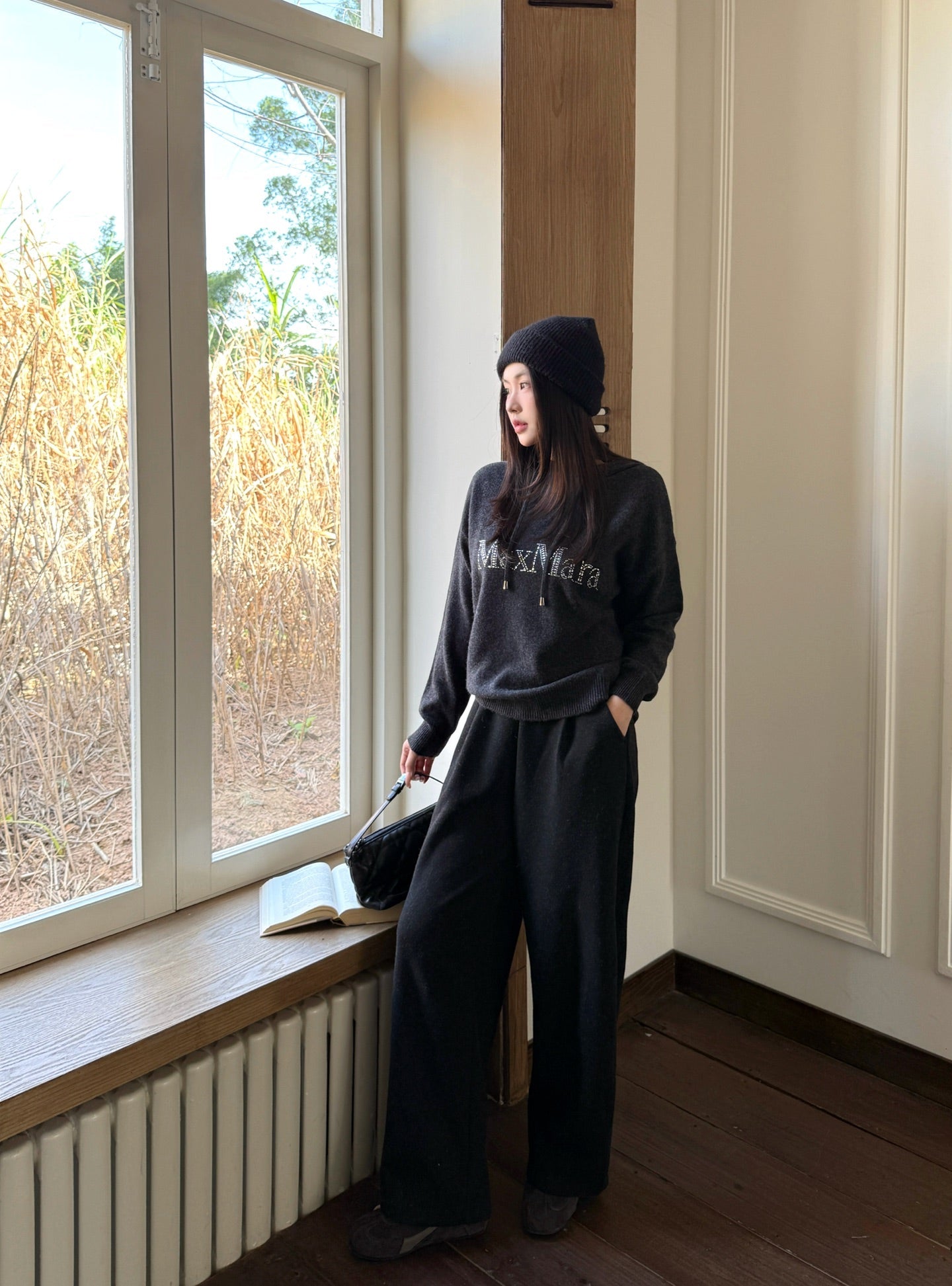 Max NEW rhinestone hooded sweater