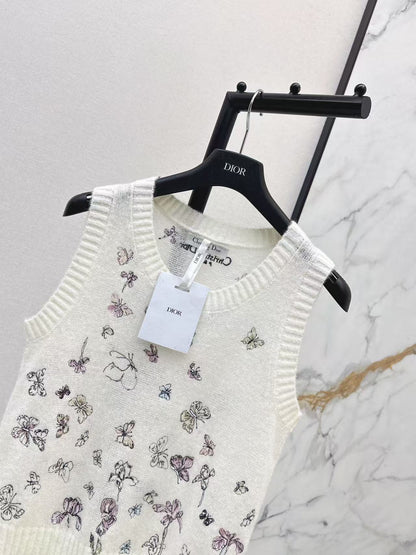 CD NEW embroidered knitted Vest