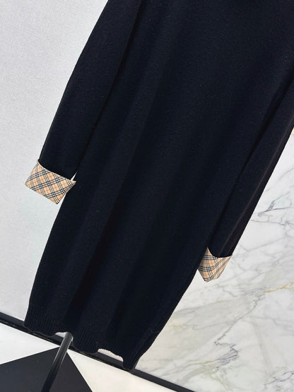 Bur NEW 2in1 contrast wool dress