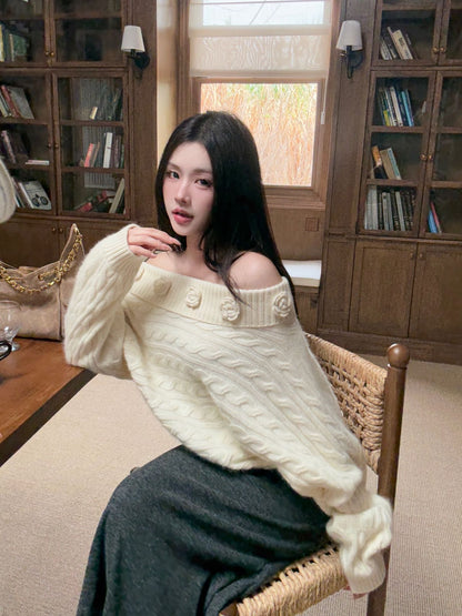 Chan NEW Off-shoulder sweater