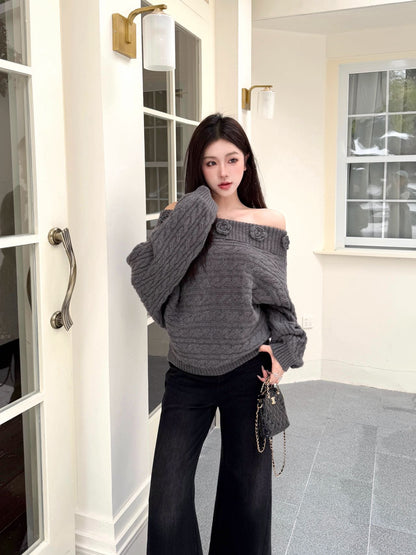 Chan NEW Off-shoulder sweater