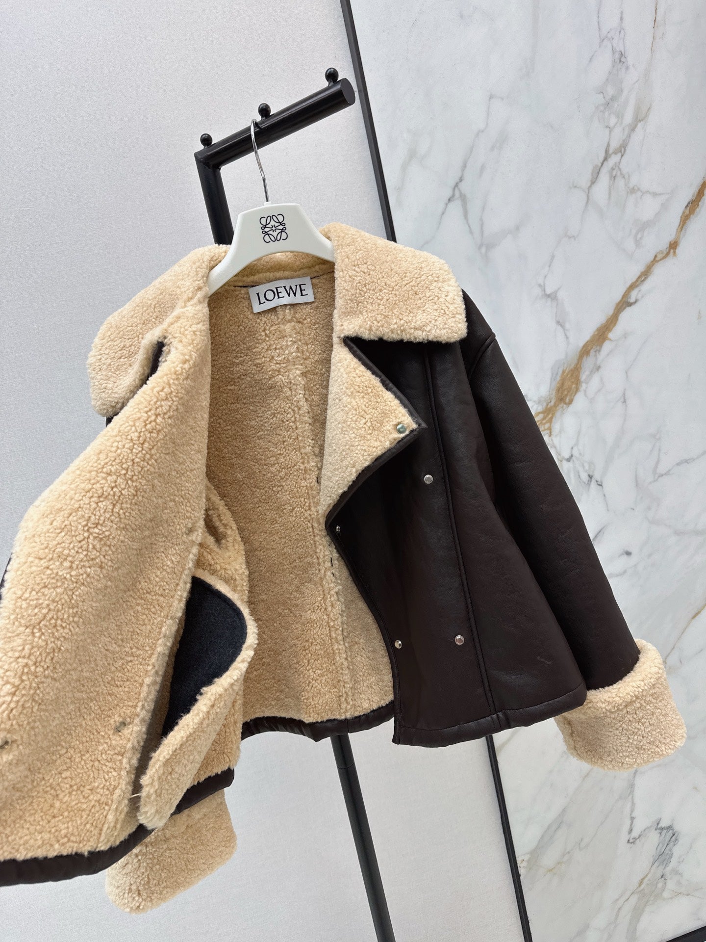 Loe NEW lamb fleece biker