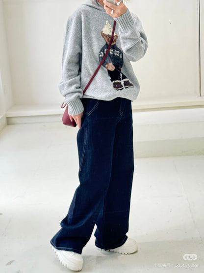 Ral NEW embroidered hooded sweater