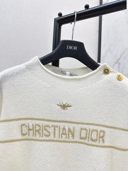 CD NEW embroidered cashmere sweater