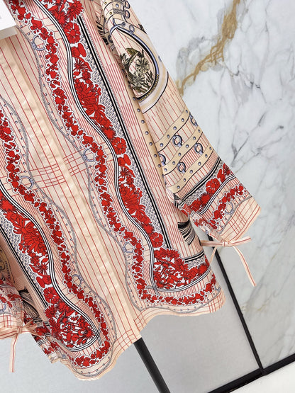 Herm NEW printed silk shirt