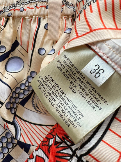 Herm NEW printed silk shorts