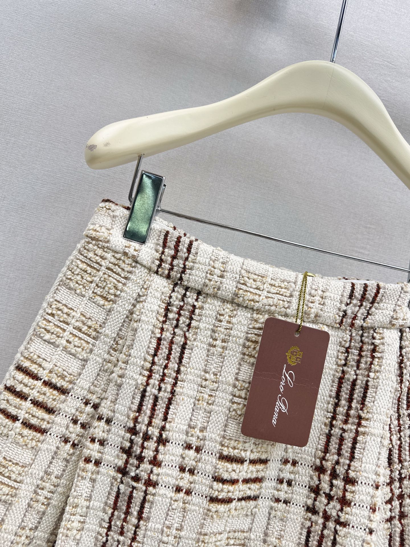 Loro NEW checked tweed skirt