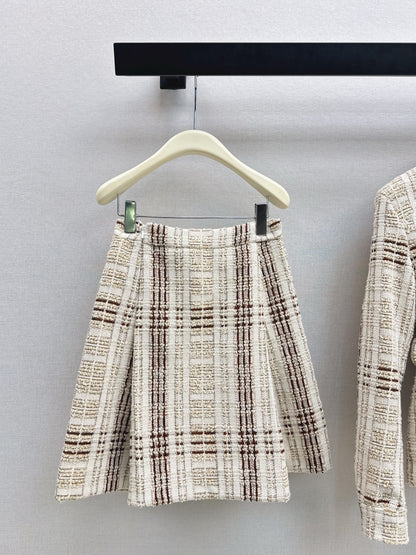 Loro NEW checked tweed skirt