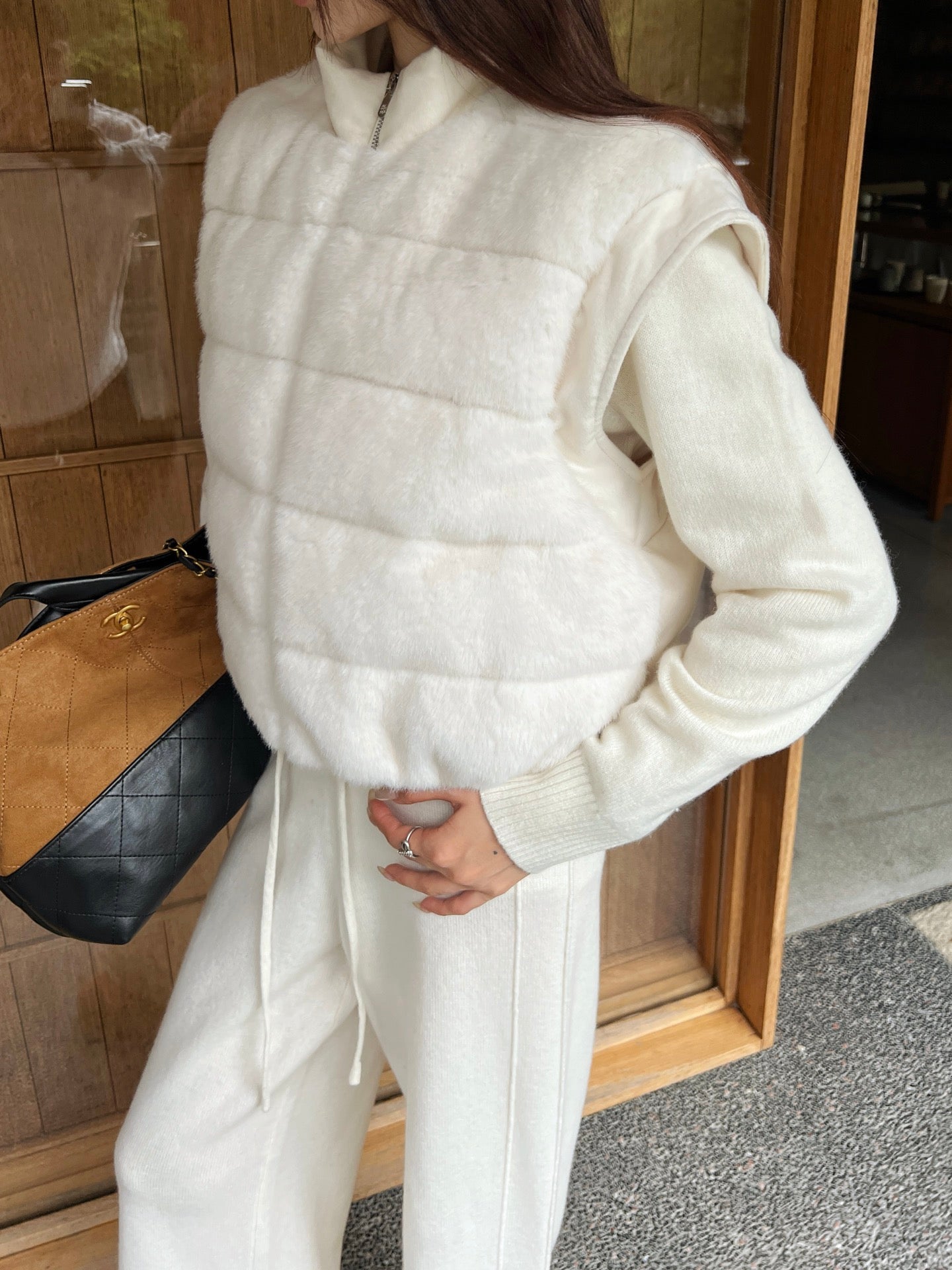 Brun NEW woolen  down vest