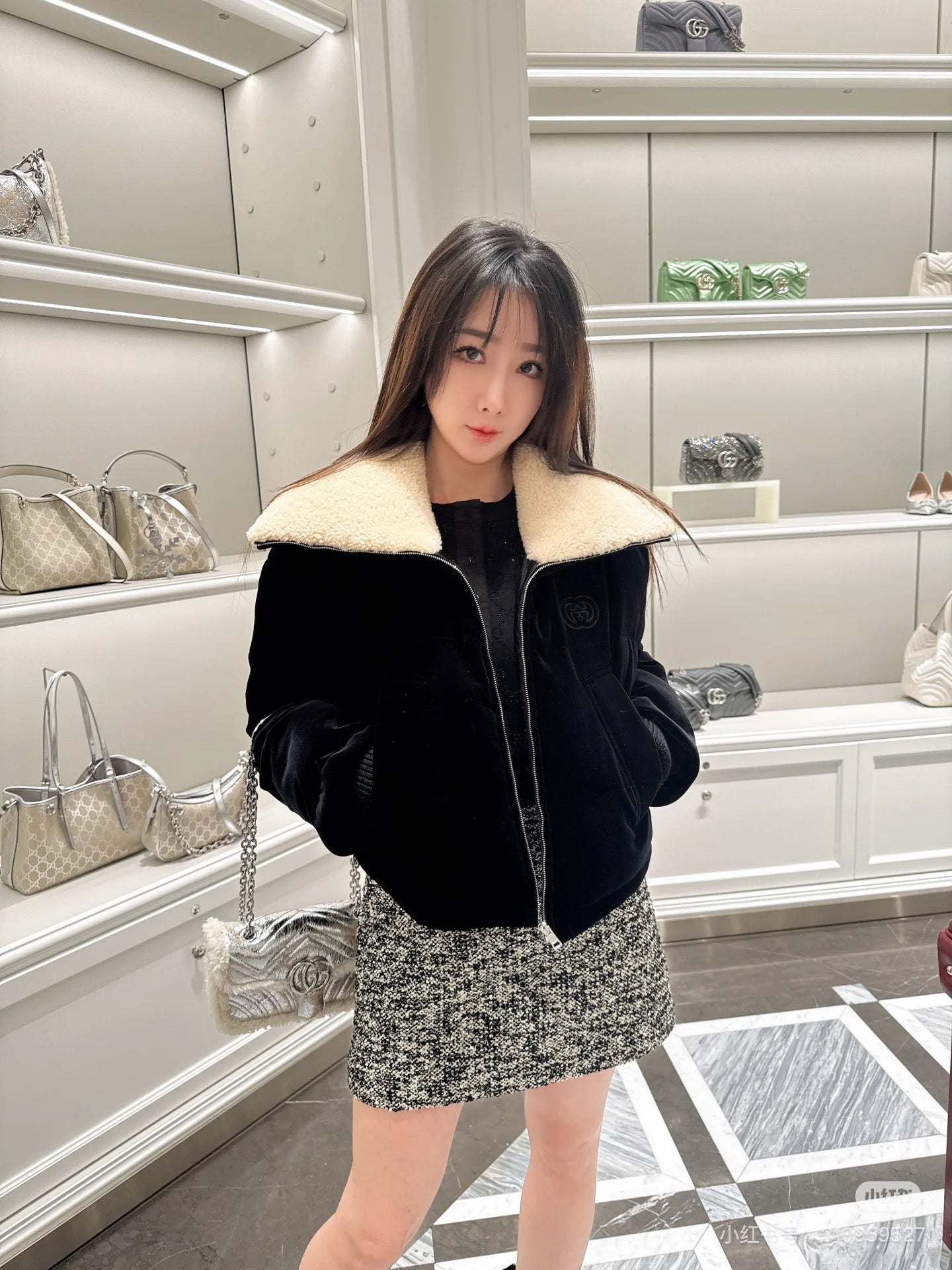 Guc NEW Velvet down jacket