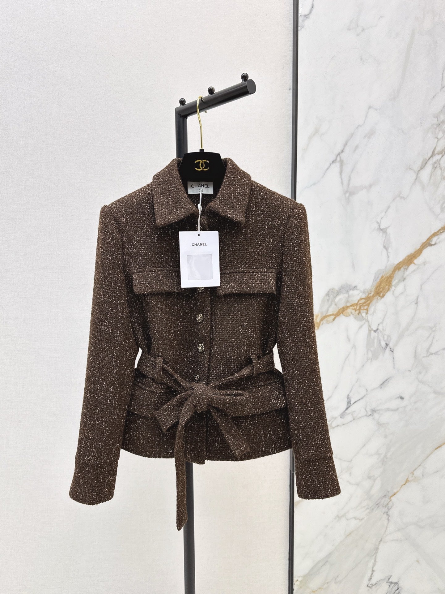 Chan NEW woven tweed jacket