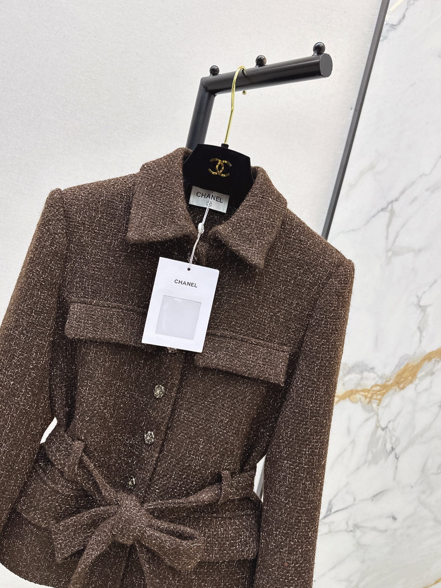 Chan NEW woven tweed jacket