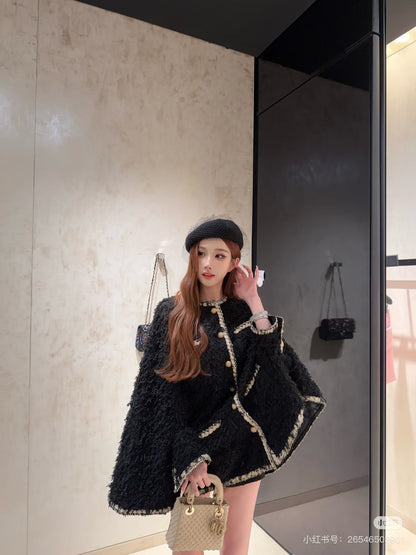 Chan NEW tweed cape coat