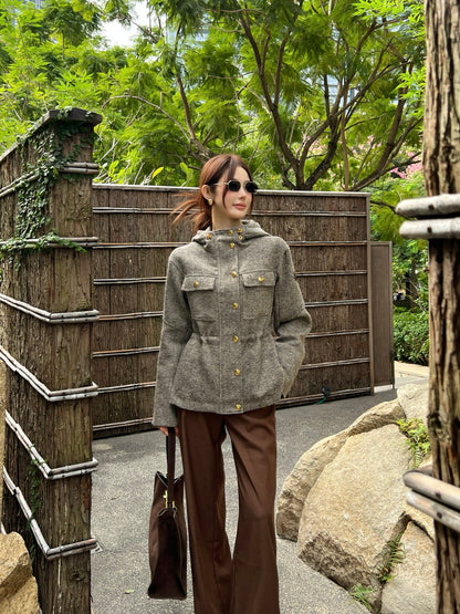 Monc NEW drawstring hooded jacket