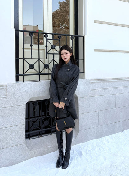 Herm NEW woolen belted overcoats