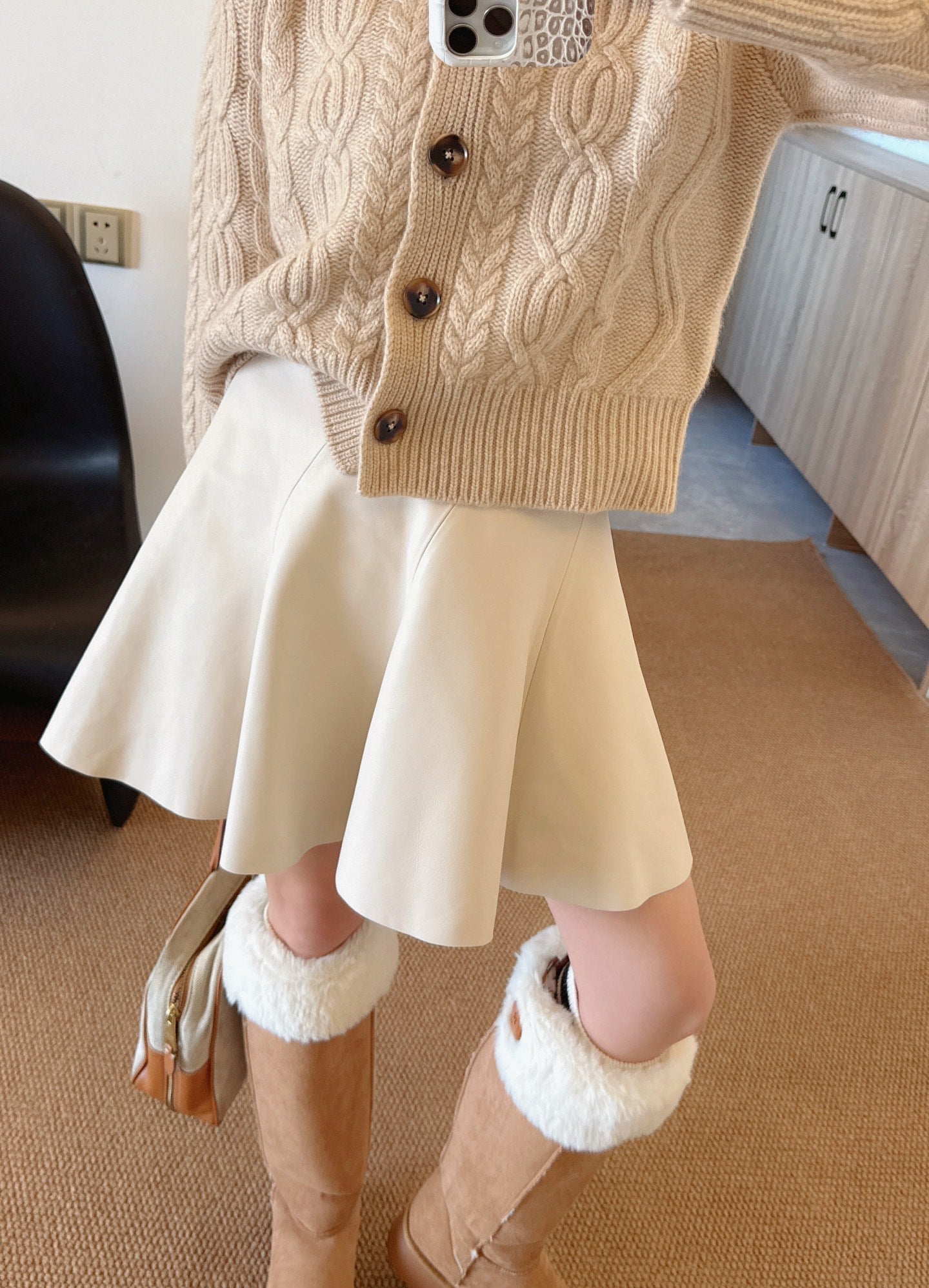 Ral NEW leather skirt