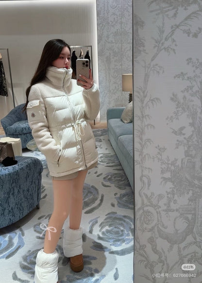 Monc NEW fleece-paneled down jacket