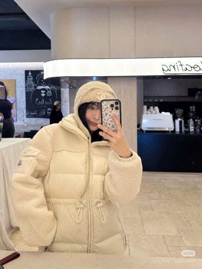 Monc NEW fleece-paneled down jacket