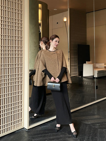 Loro NEW tweed cape coats