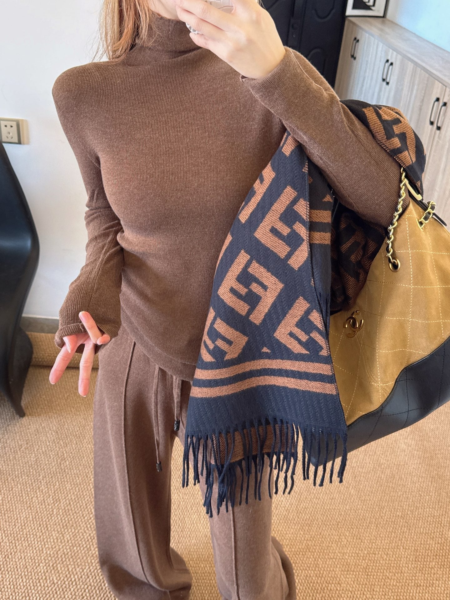 Fend NEW Knitted three-piece set