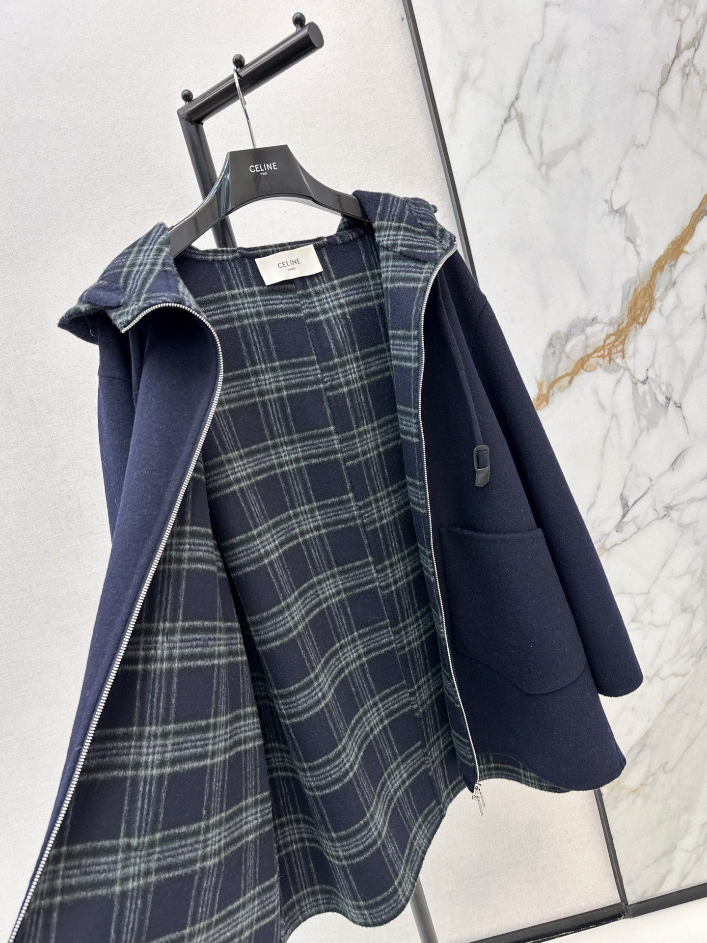 Ce1i NEW  hooded woolen iacket