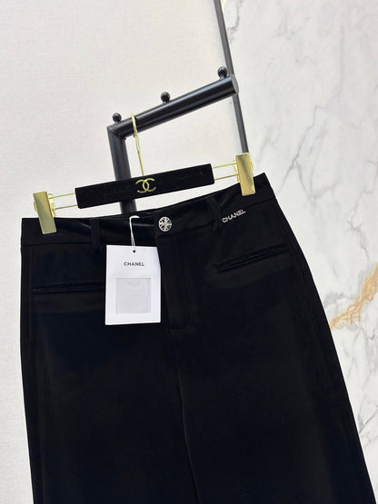 Chan NEW Velvet wide-leg pants