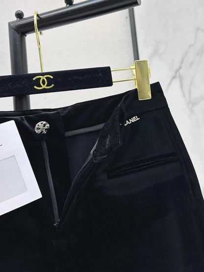 Chan NEW Velvet wide-leg pants