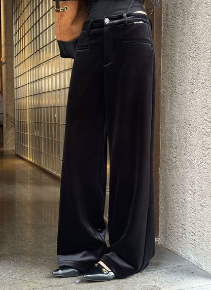 Chan NEW Velvet wide-leg pants