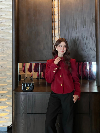 Ce1i NEW woolen vintage jacket