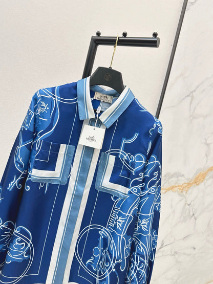 Herm NEW print silk shirts