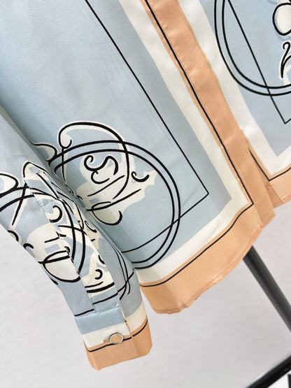 Herm NEW print silk shirts