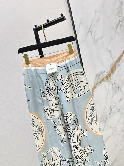 Herm NEW print wide-leg pants