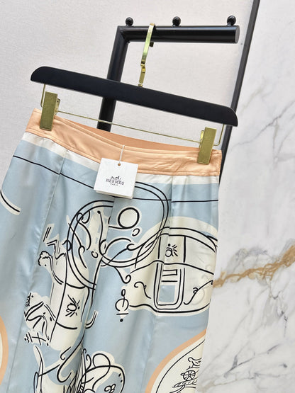 Herm NEW print wide-leg pants