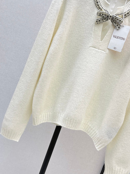 Valen NEW Bowknot Rhinestone Sweater