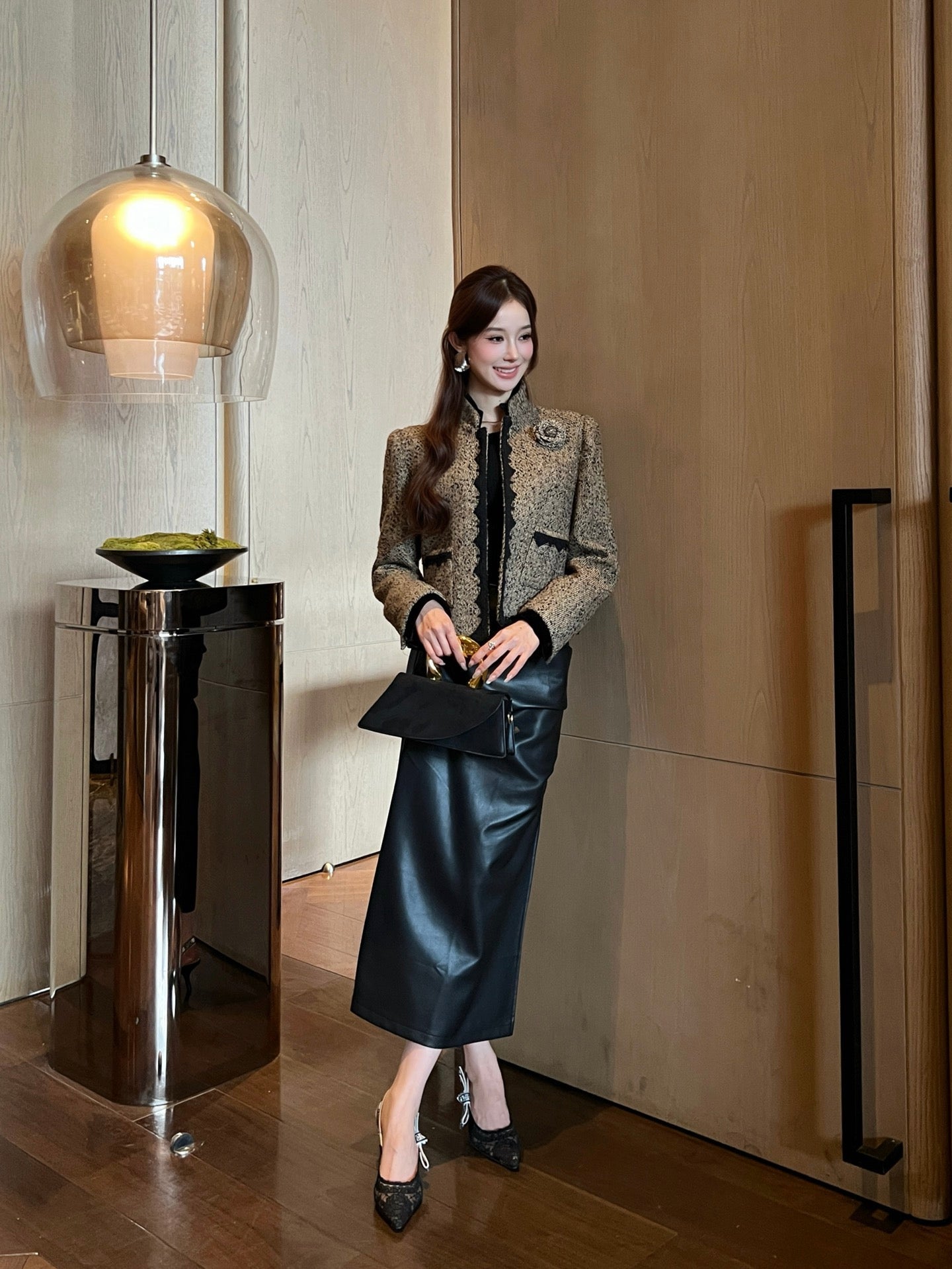 Chan NEW woven tweed jacket