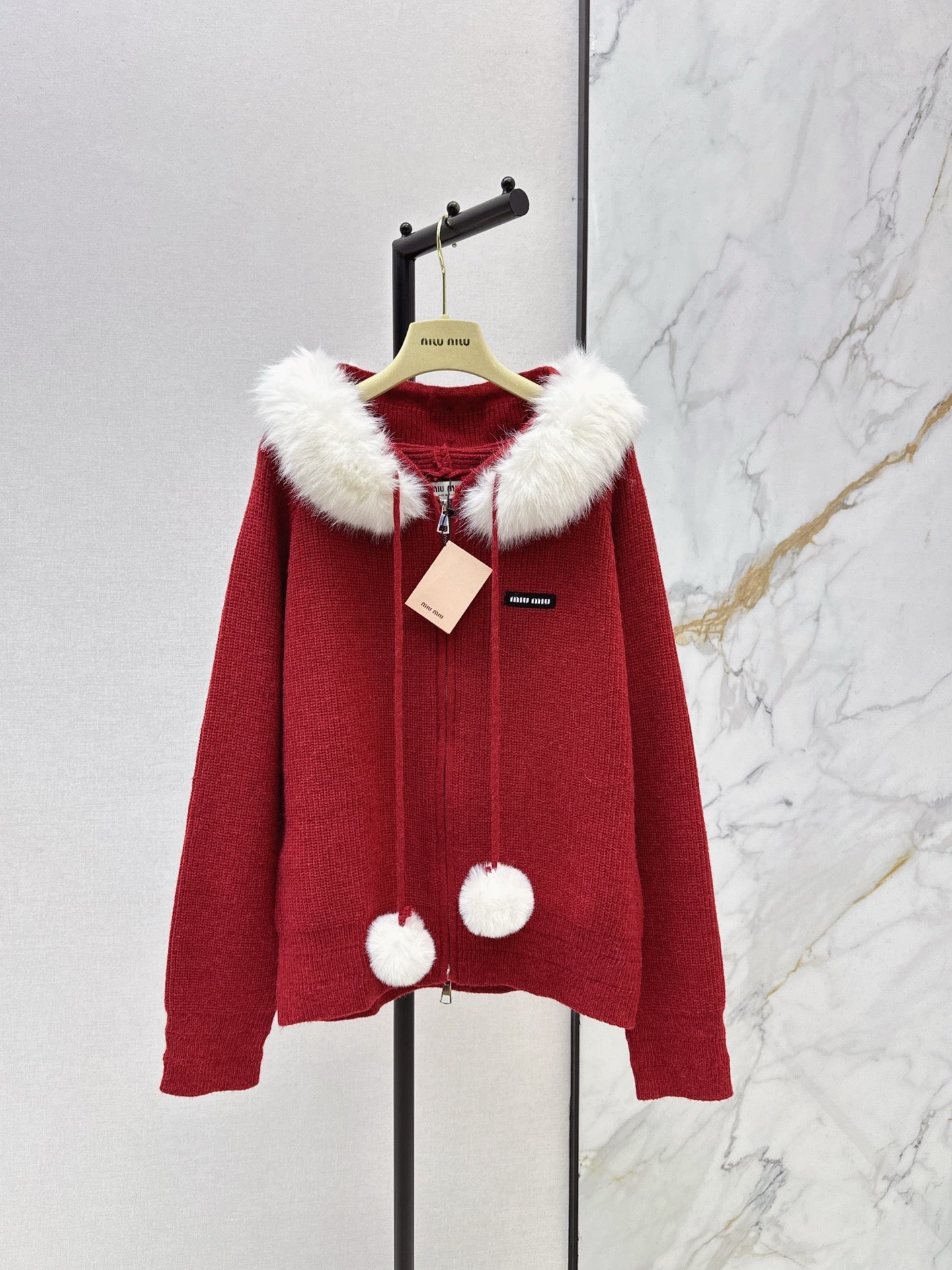 Miu NEW Hooded cardigan