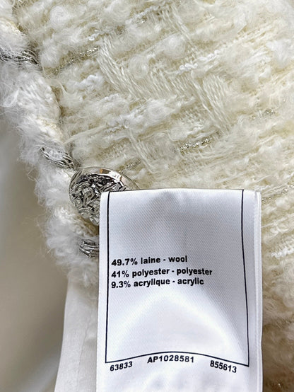 Chan NEW woven tweed down jacket