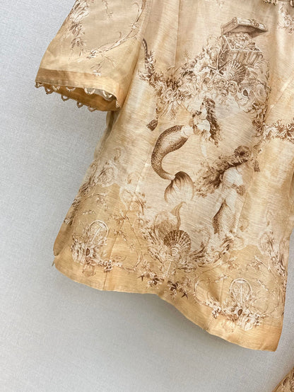 Zimm NEW flower print shirt