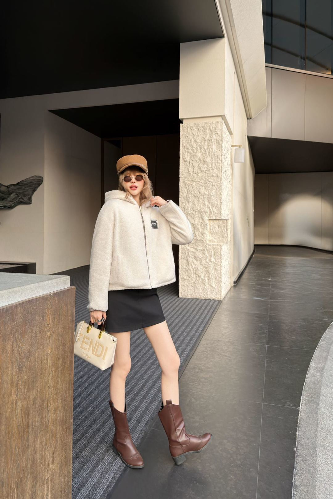 Fend NEW reversible hooded jacket