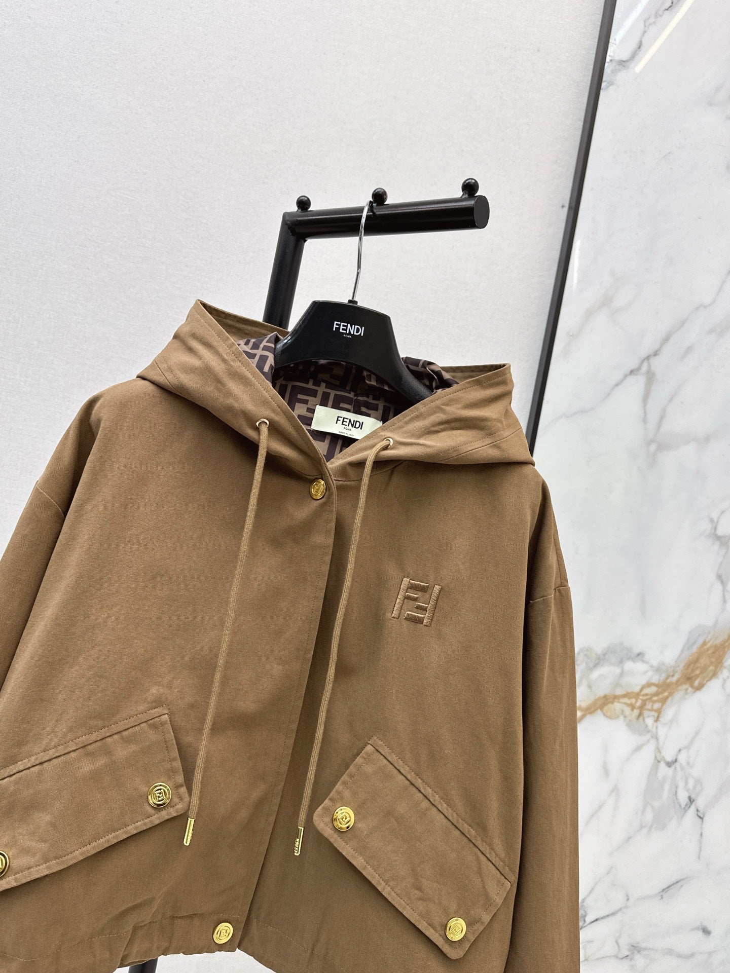 Fend NEW Hooded drawstring jacket