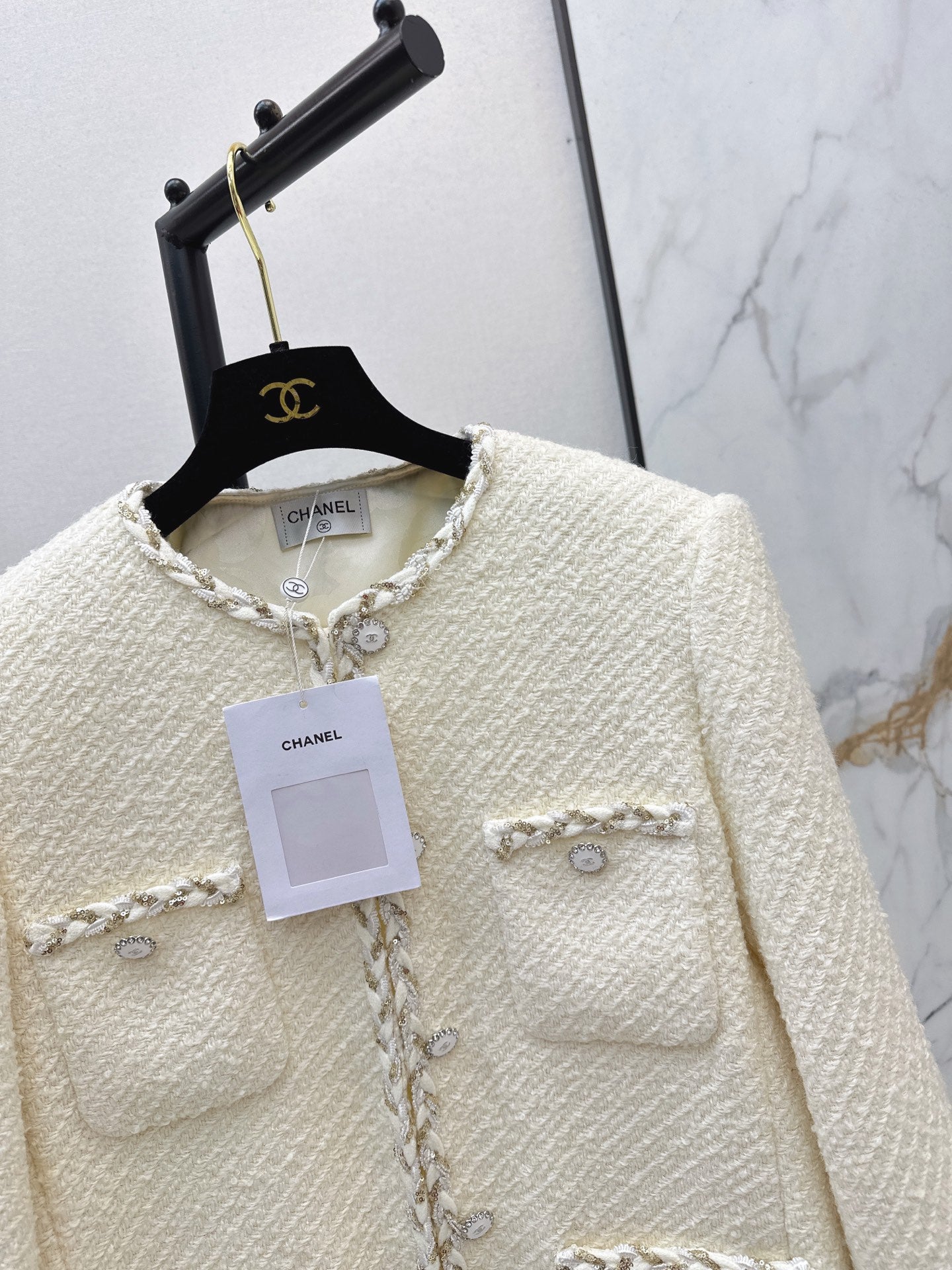 Chan NEW woven tweed jacket